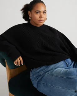 Better-Than-Wool Dolman Sweater Black