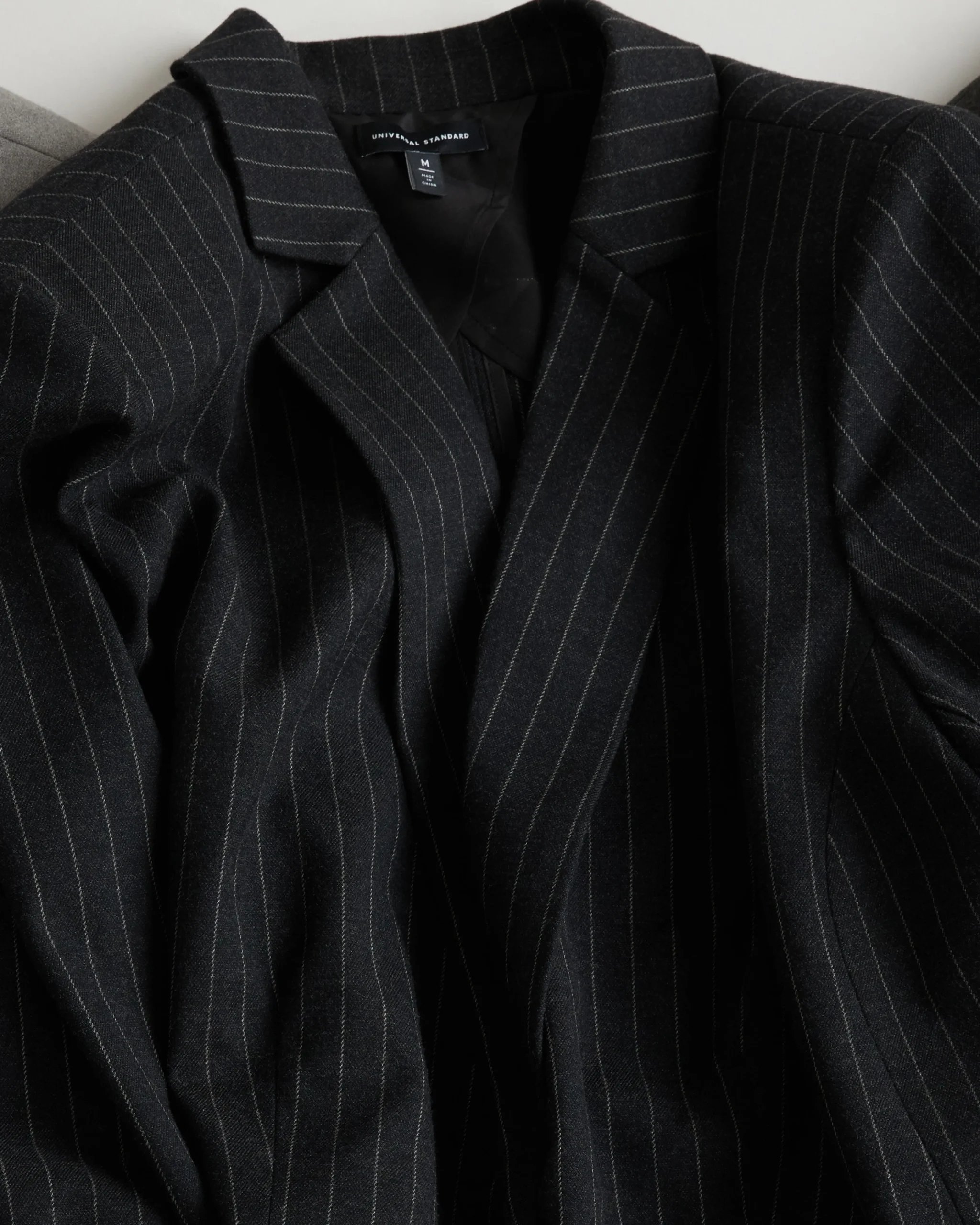 Bianca Double Breasted Ponte Blazer Slate Pinstripe