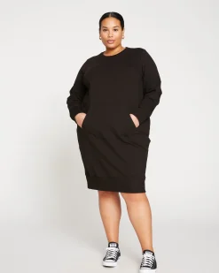 Bree Sweatshirt Dress Black