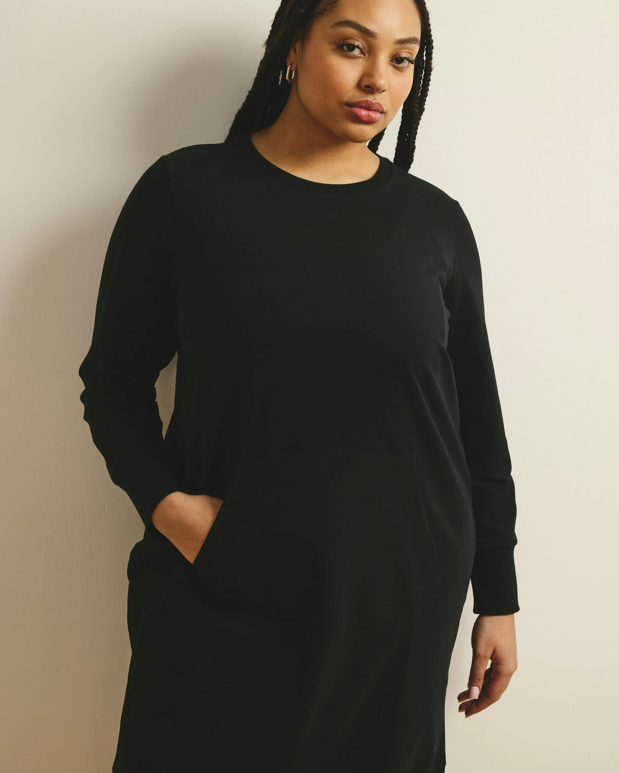 Bree Sweatshirt Dress Black