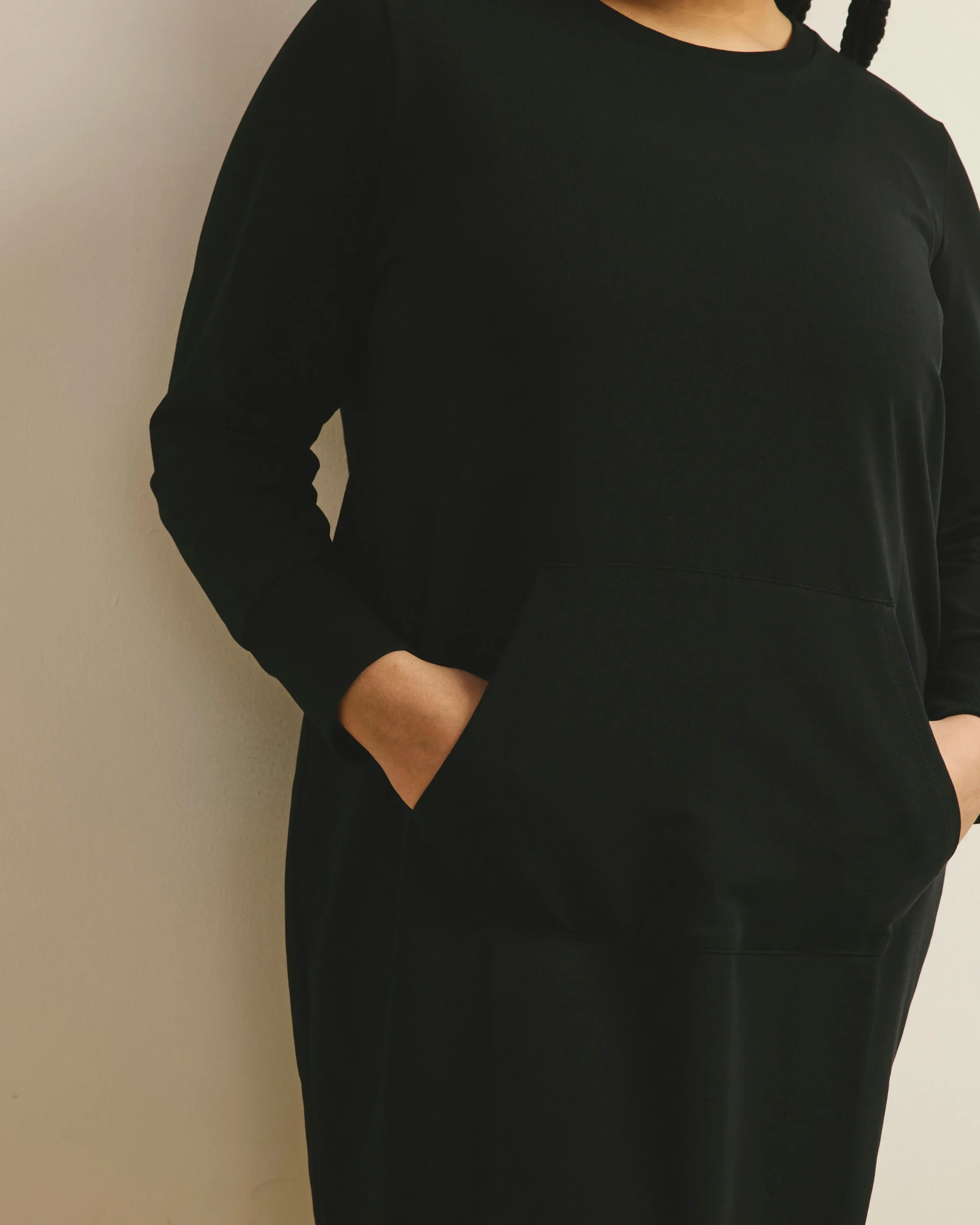 Bree Sweatshirt Dress Black
