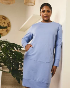 Bree Sweatshirt Dress Graceful Blue