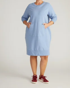 Bree Sweatshirt Dress Graceful Blue