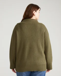 Brenda Zip Sweater Camo