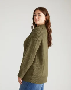 Brenda Zip Sweater Camo
