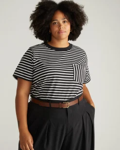 Breton Stripe Garcon Tee Black/White Stripe