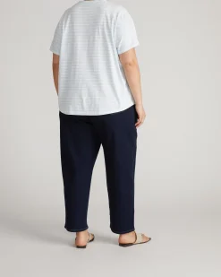 Breton Stripe Garcon Tee Pale Blue/White Stripe