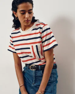 Breton Stripe Garcon Tee Red/White/Blue Stripe