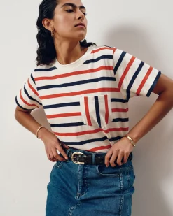 Breton Stripe Garcon Tee Red/White/Blue Stripe