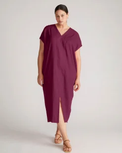 Cabana Linen Blend Kaftan Acai