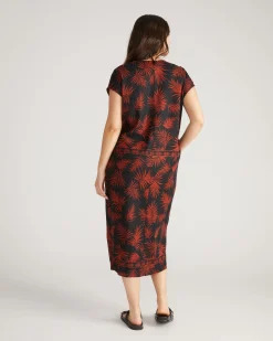 Cabana Linen Blend Kaftan Bohem Print