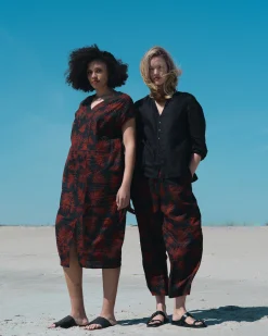Cabana Linen Blend Kaftan Bohem Print