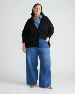 Cable Knit Cardigan Black