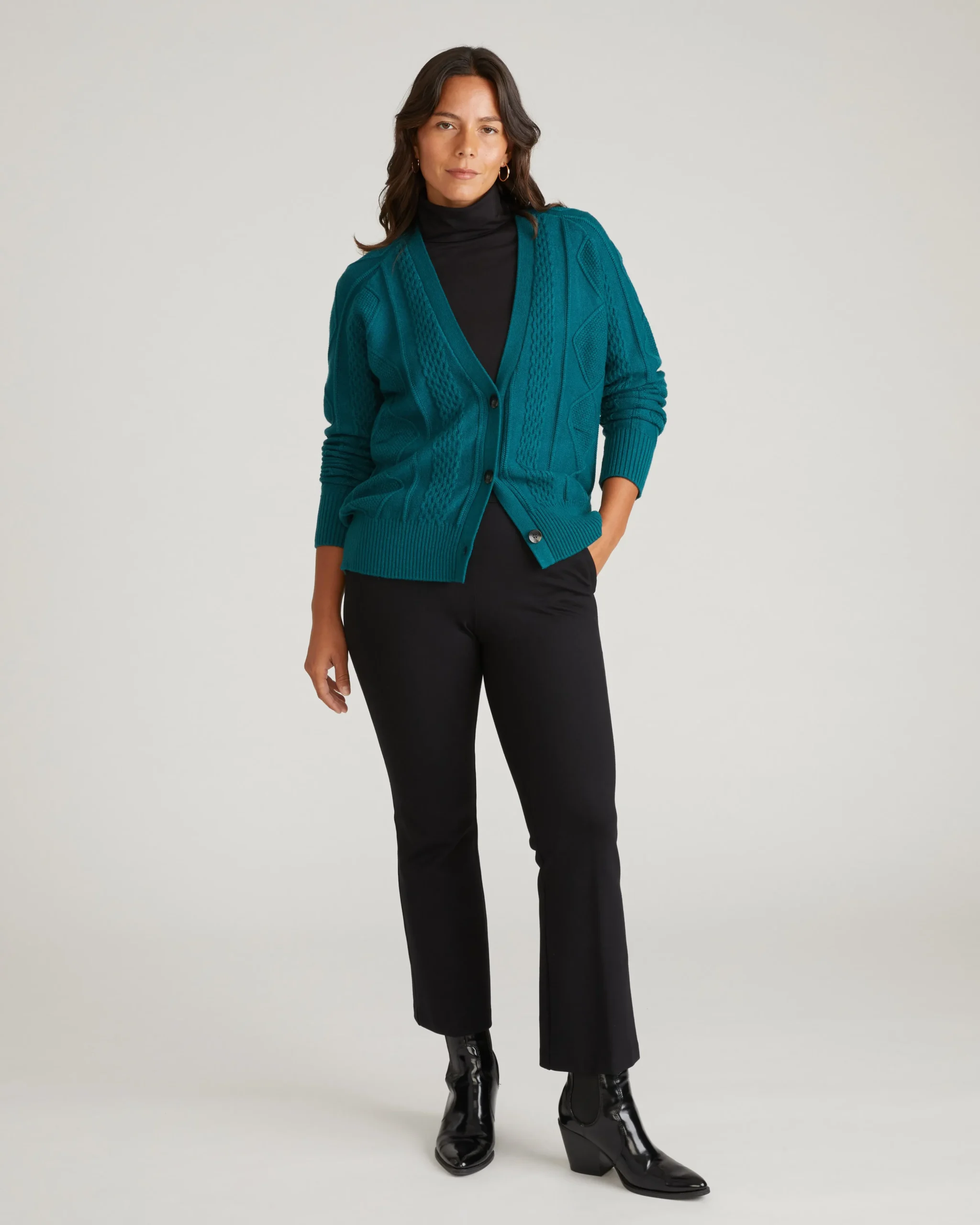 Cable Knit Cardigan Botanic