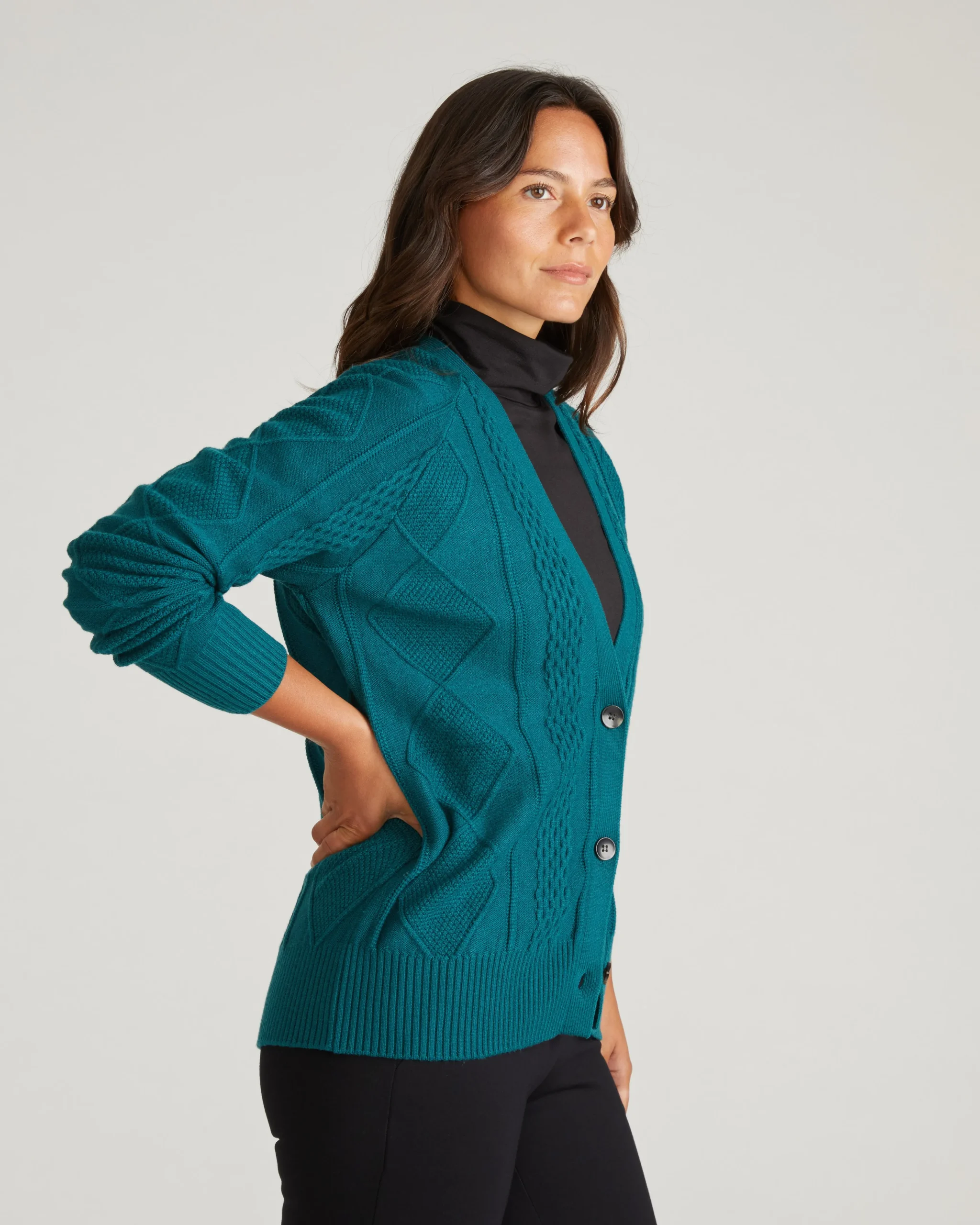 Cable Knit Cardigan Botanic