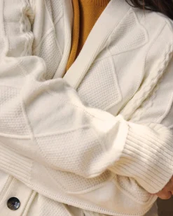 Cable Knit Cardigan Cream