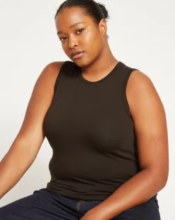 Cai High Neck Tank Black