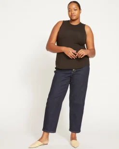 Cai High Neck Tank Black