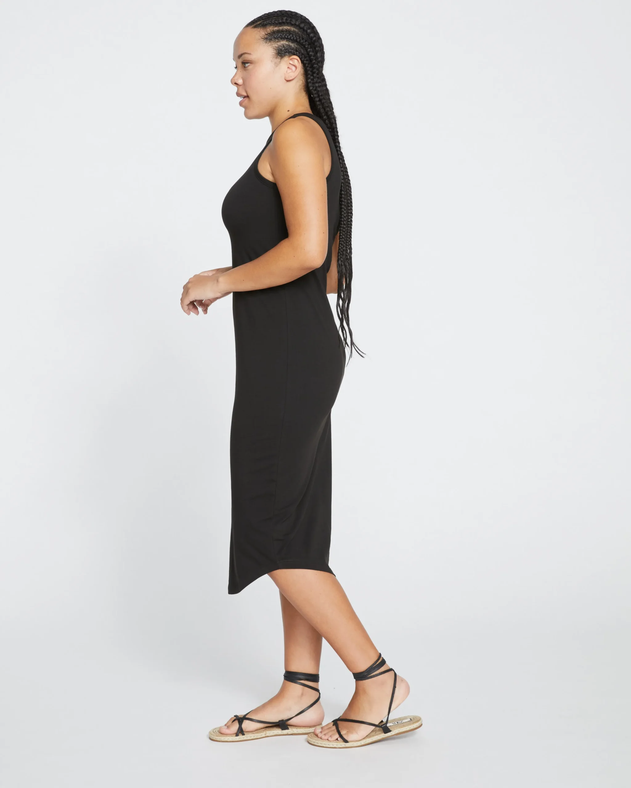 Cai High Neck Tank Dress Black