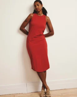 Cai High Neck Tank Dress Ruby Red