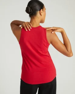 Cai High Neck Tank Ruby Red