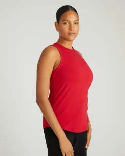 Cai High Neck Tank Ruby Red