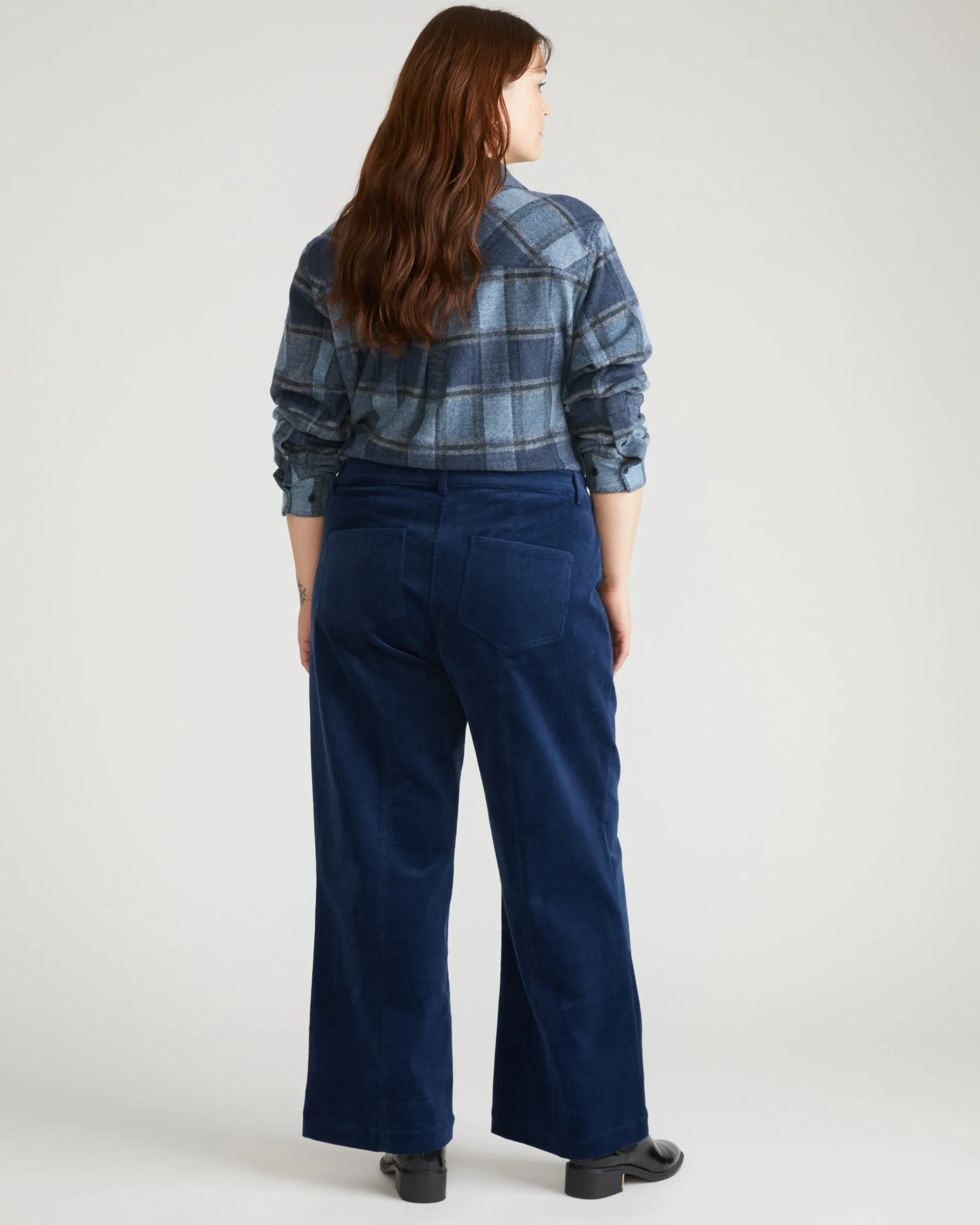 Camila Wide Leg Corduroy Pants Pageant Blue