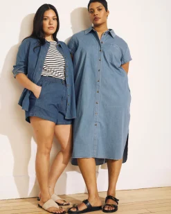Capri Chambray Shorts Orion Blue