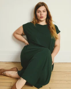 Capri Divine Jersey Flared Dress Conifer