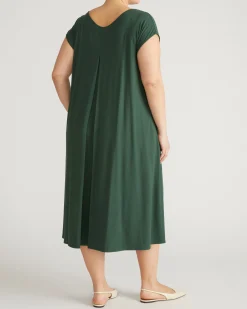 Capri Divine Jersey Flared Dress Conifer