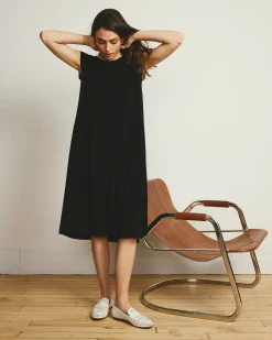 Capri Divine Jersey Flared Dress Black