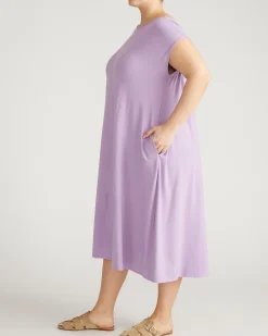 Capri Divine Jersey Flared Dress Spring Iris