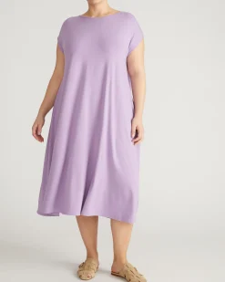 Capri Divine Jersey Flared Dress Spring Iris