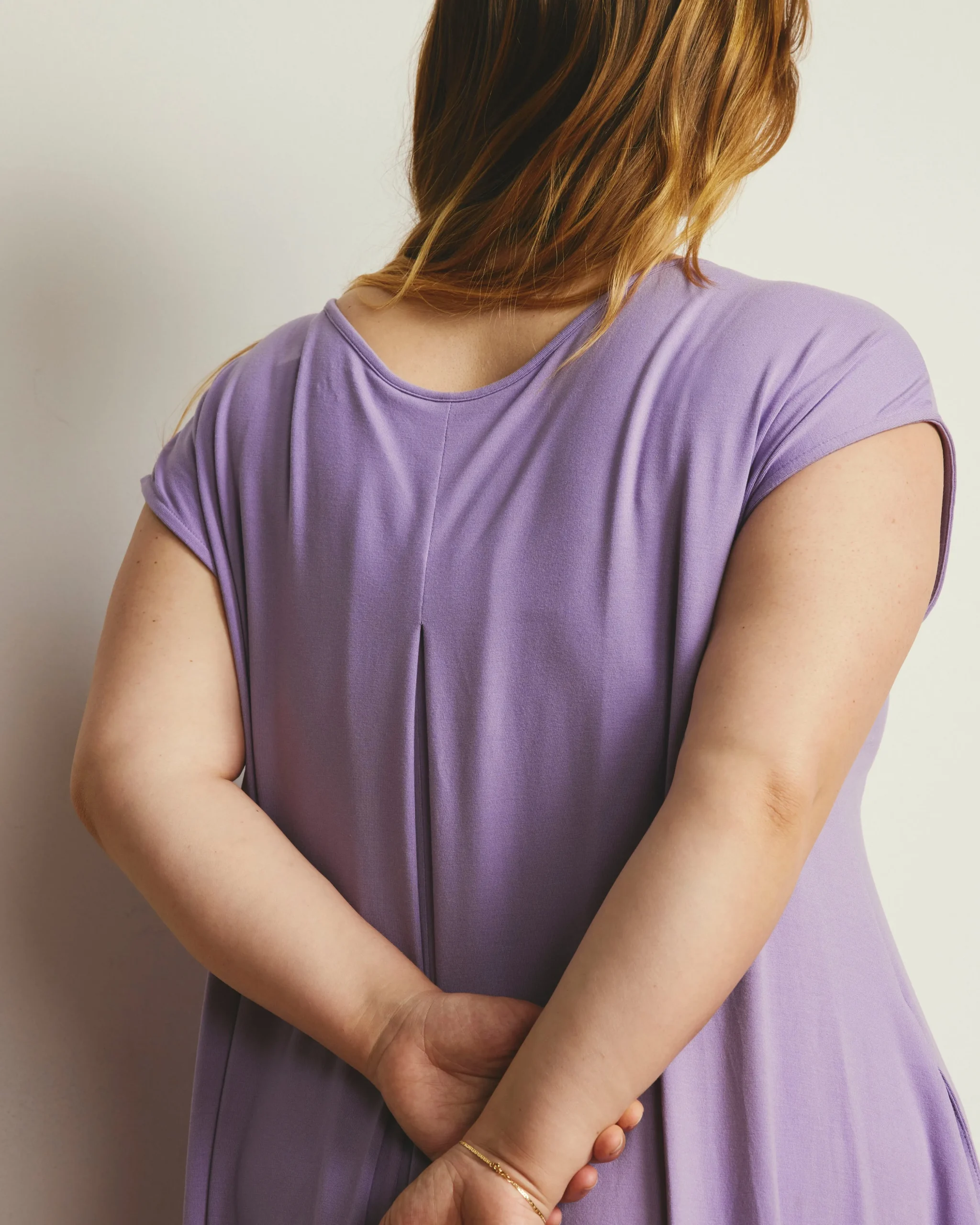 Capri Divine Jersey Flared Dress Spring Iris