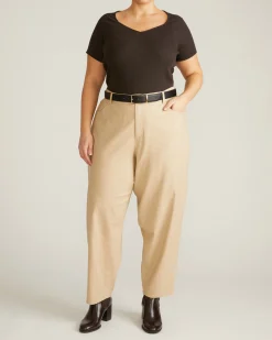 Carey Ribbed Sweetheart Tee Espresso