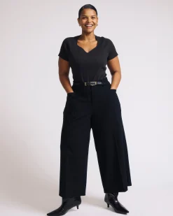 Carey Ribbed Sweetheart Tee Espresso