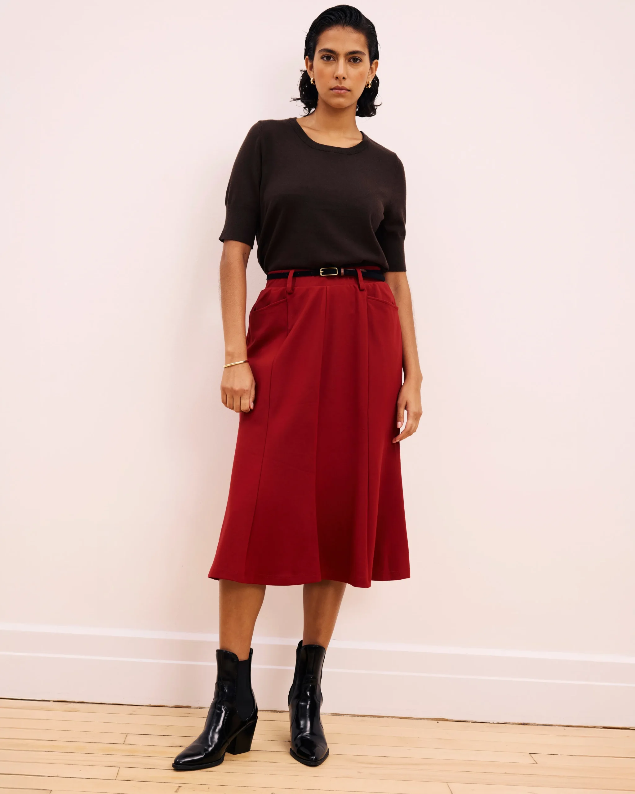 Carla Ponte Skirt Garnet