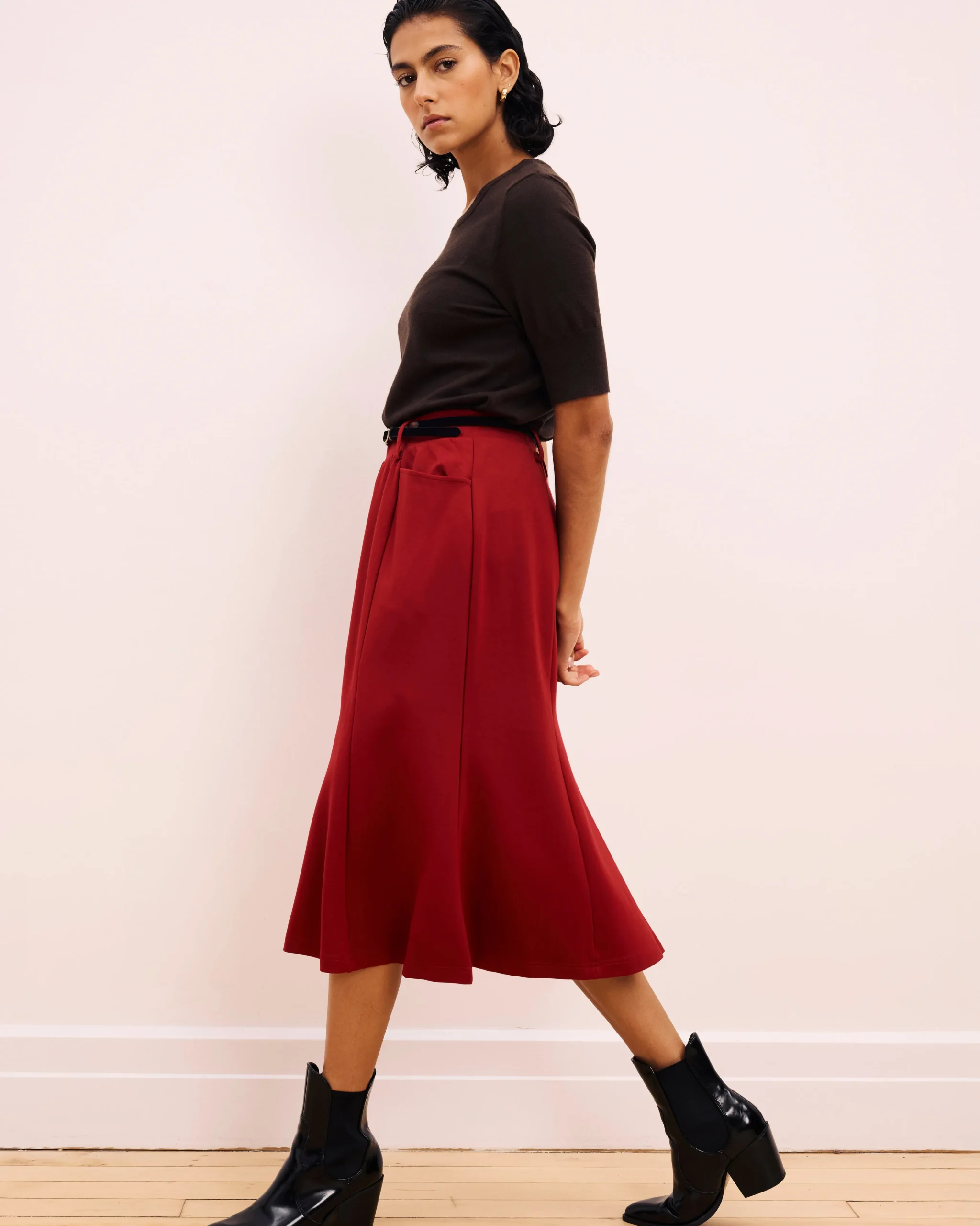 Carla Ponte Skirt Garnet