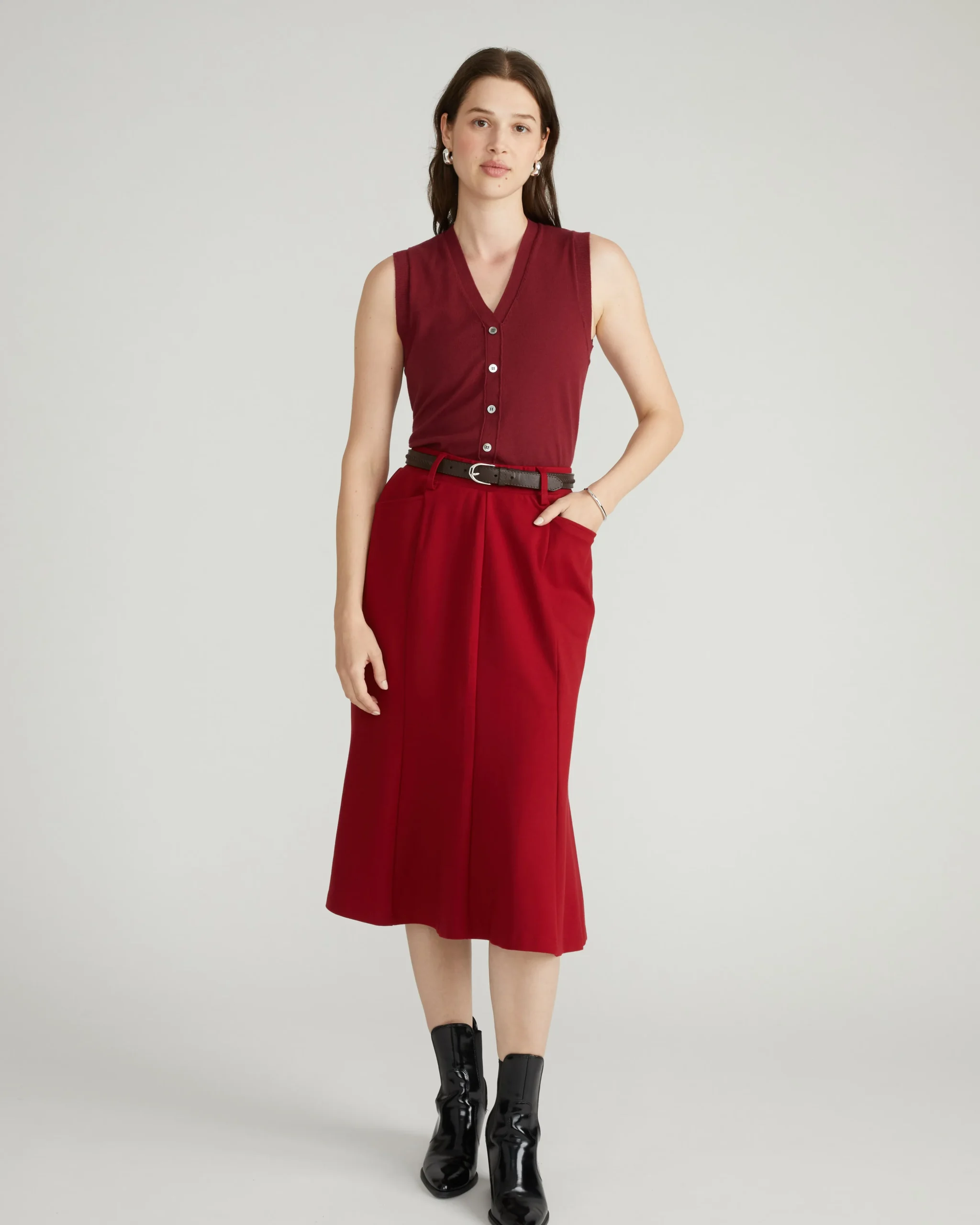Carla Ponte Skirt Garnet
