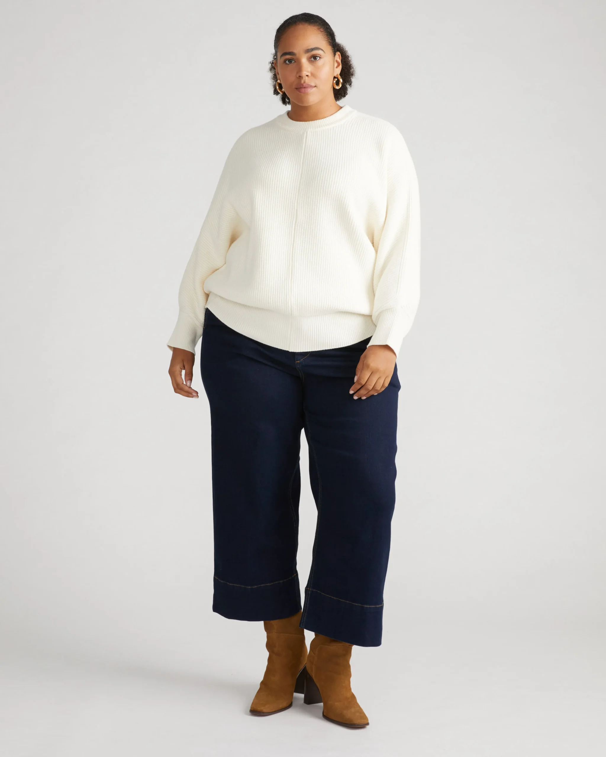 Carol High Rise Cropped Jeans Dark Indigo