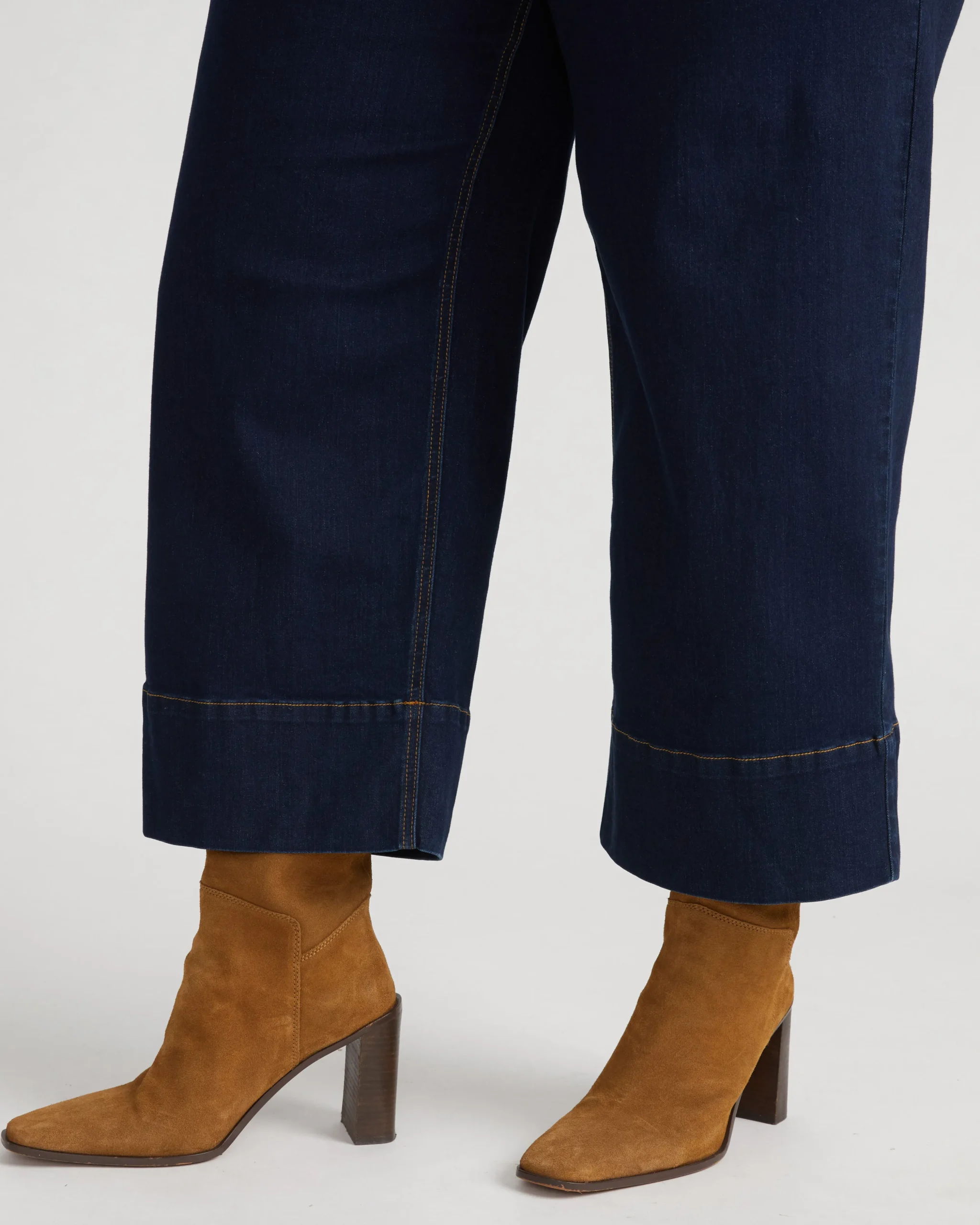 Carol High Rise Cropped Jeans Dark Indigo