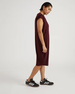 Carrea Relaxed Liquid Jersey Dress Black Cherry