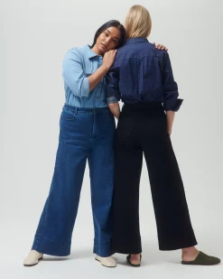 Carrie High Rise Wide Leg Jeans True Blue