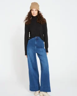 Carrie High Rise Wide Leg Jeans True Blue