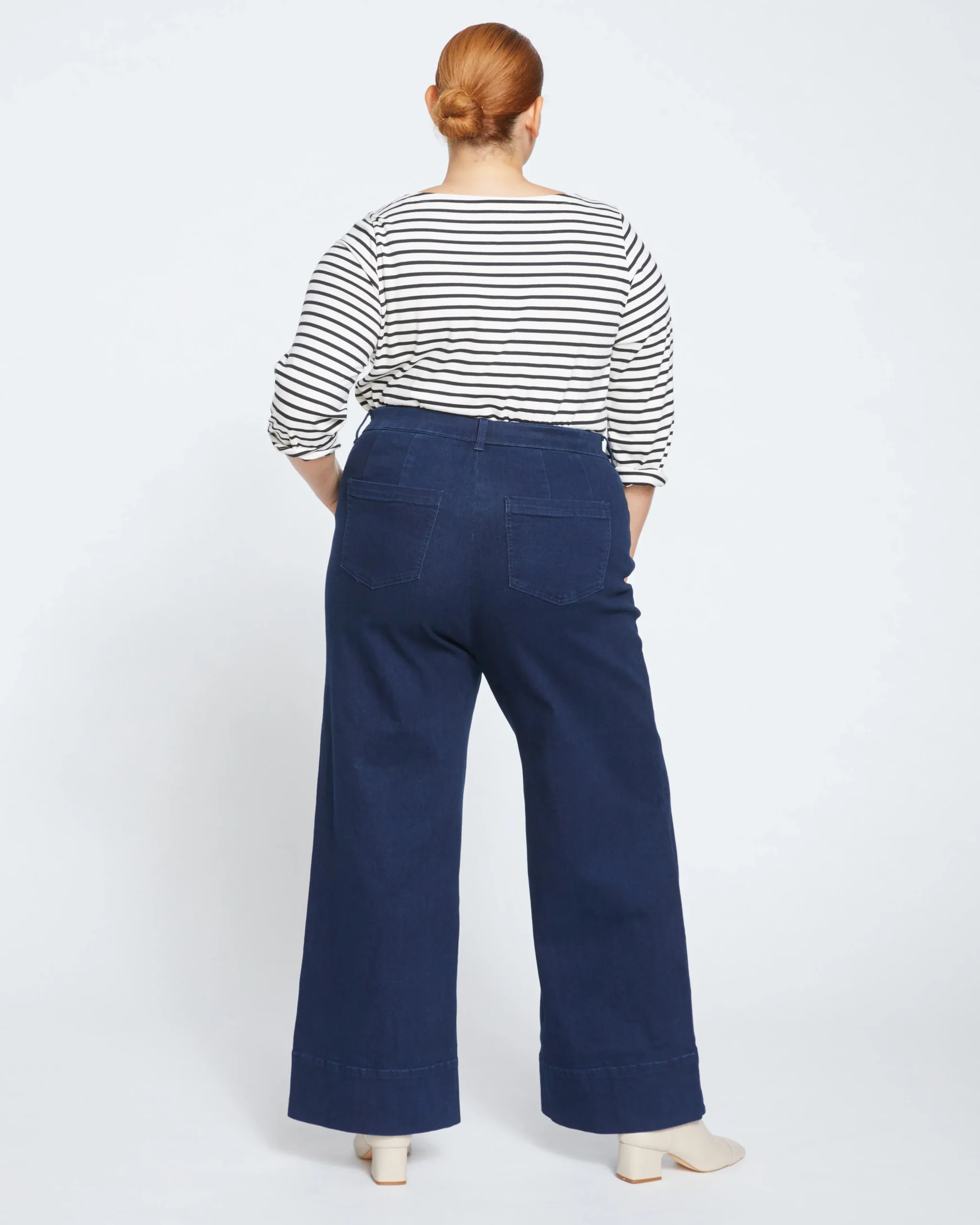 Carrie High Rise Wide Leg Jeans Dark Indigo