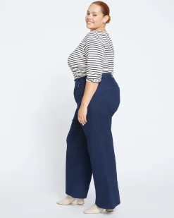 Carrie High Rise Wide Leg Jeans Dark Indigo