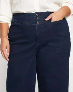 Charlie High Rise Sailor Jeans Dark Indigo