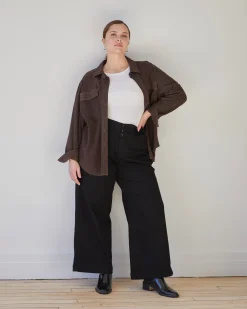 Charlie High Rise Sailor Jeans Jet Black