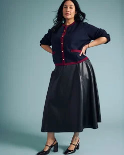 Charlotte Faux Leather Skirt Black