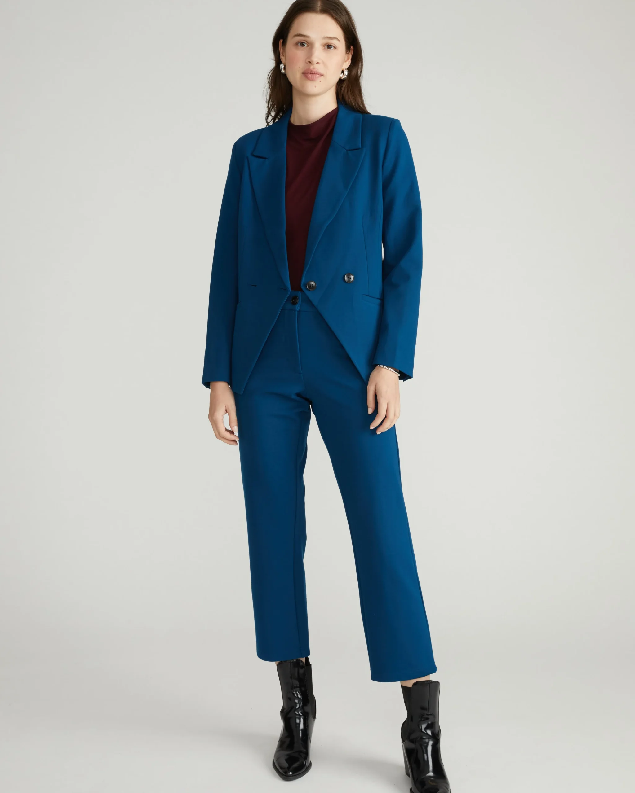 Cigarette Ponte Pants Deep Teal